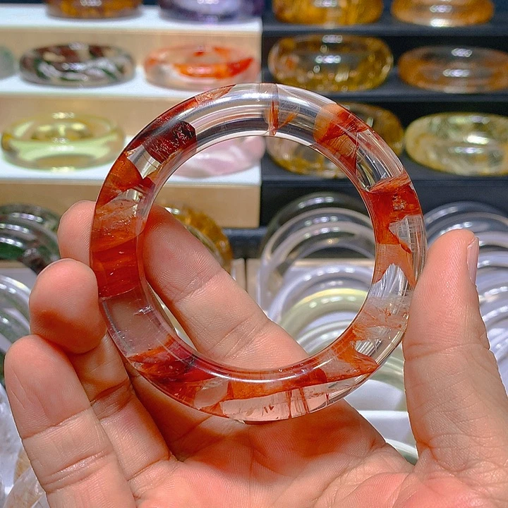 水晶手镯未镶嵌?***o天然水晶手镯56圈口