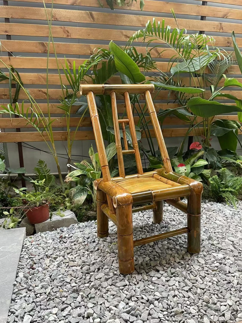 舒适家用竹椅子靠背椅椅子靠背椅家用藤椅靠背椅竹编椅老式竹椅子