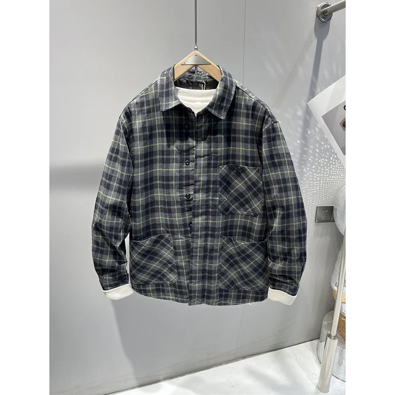 强烈推荐！柜子668！春秋季加棉工装外套阔版翻领短款男夹克0816