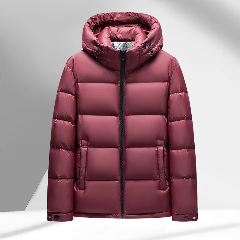 加厚立领保暖男士90白鸭绒短款外套秋冬情侣羽绒服