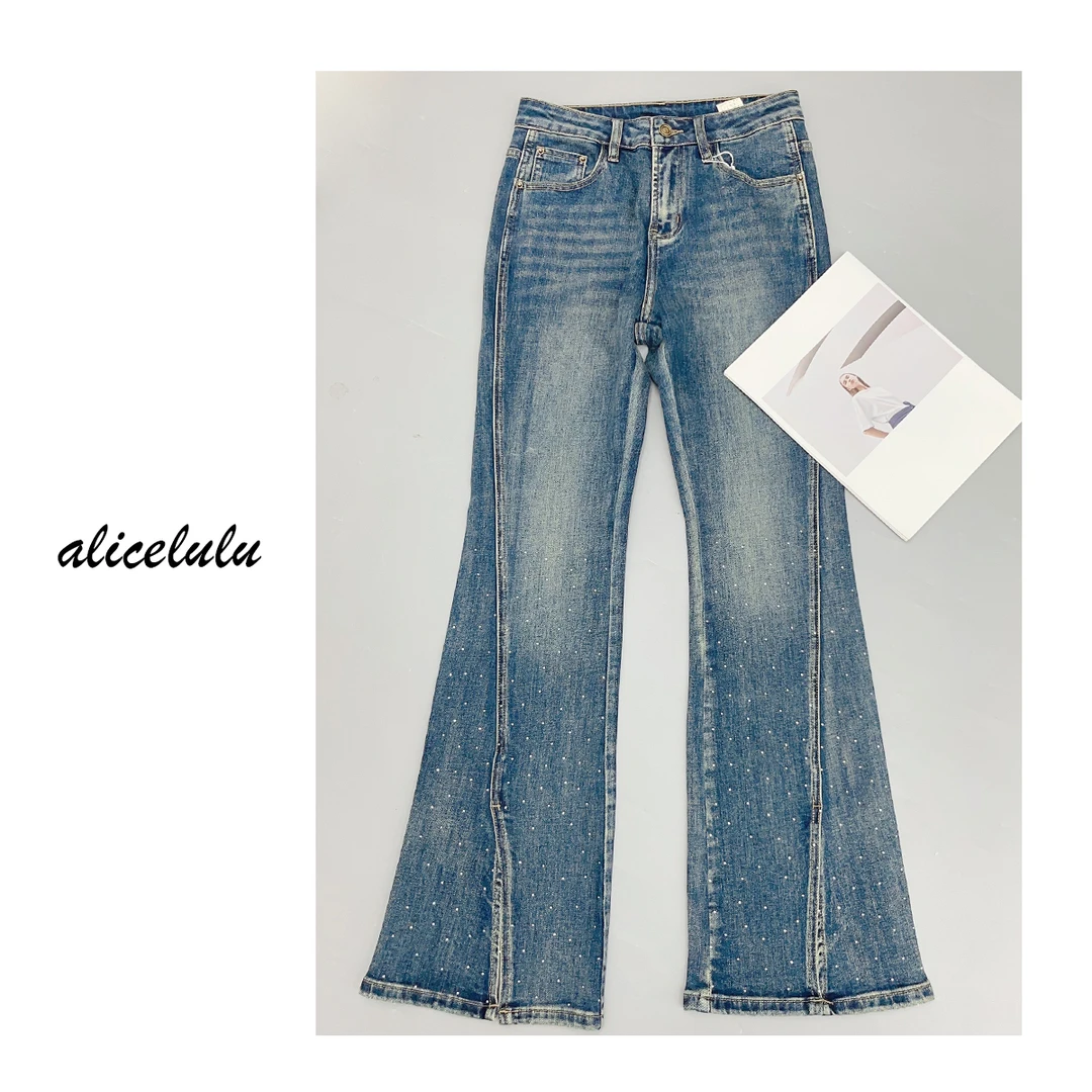 6 ALICE “步步闪耀”休闲裤 微喇显瘦 复古烫钻 S621717U