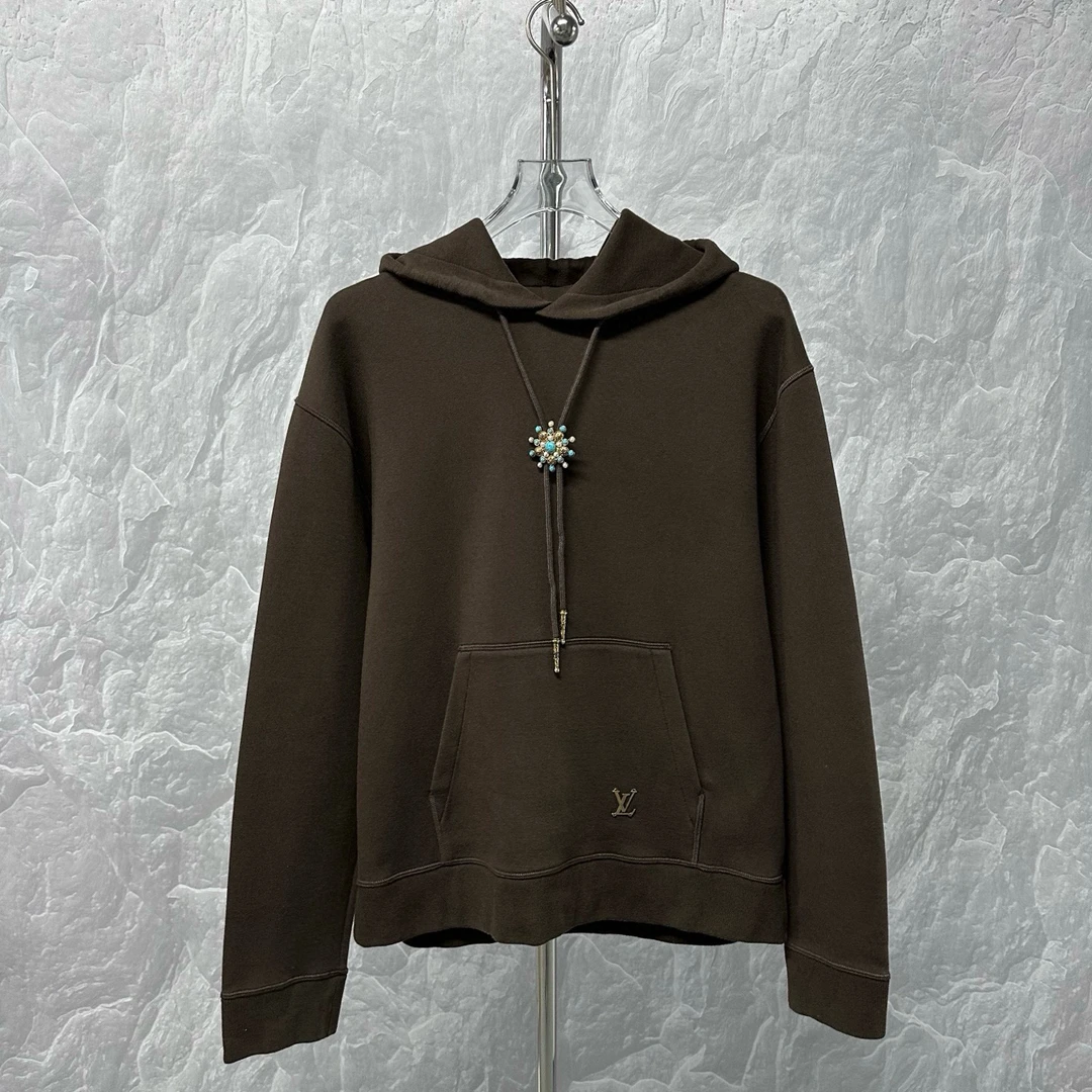 未使用 LouisVuitton/路易威登 FW24绿松石太阳花卫衣L码O00157