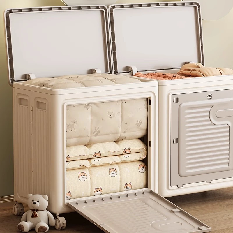 衣服收纳柜被子衣柜收纳箱大容量翻盖整理储物柜大号特大号塑料