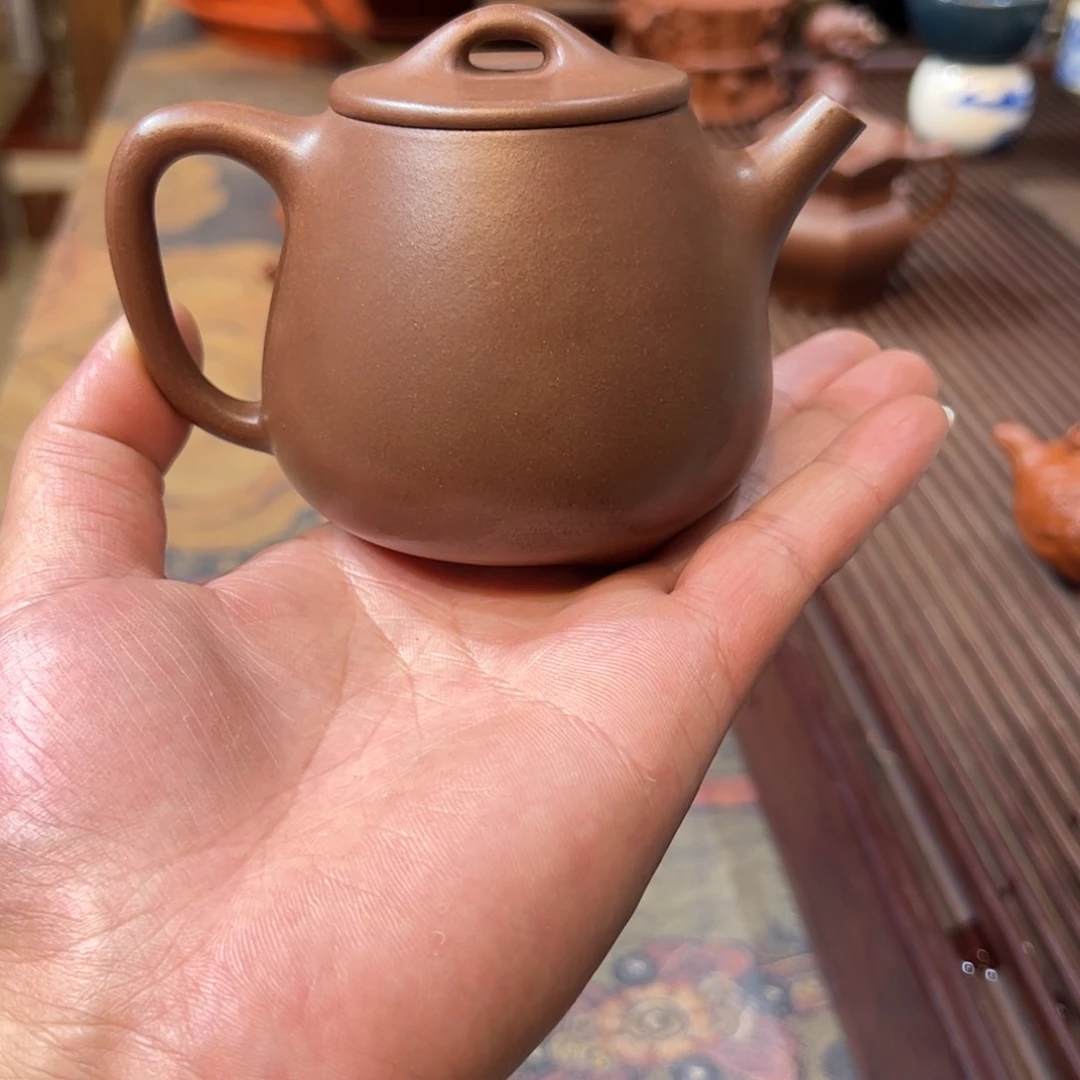 茶壶紫砂老*孩精工手工紫砂壶