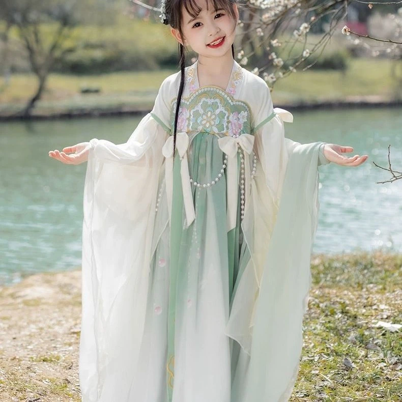 儿童汉服连衣裙群库存默认瑕疵不退