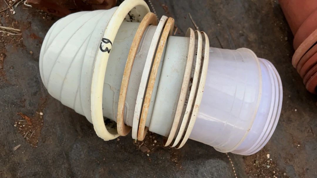 多肉旧花盆，套装混盆14-18口径（9个）