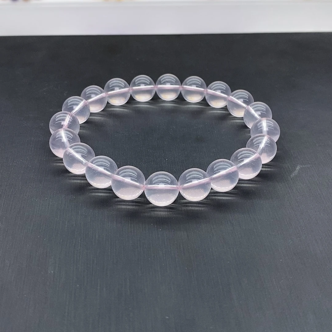幸***花水晶手链未镶嵌纯天然粉水晶10mm