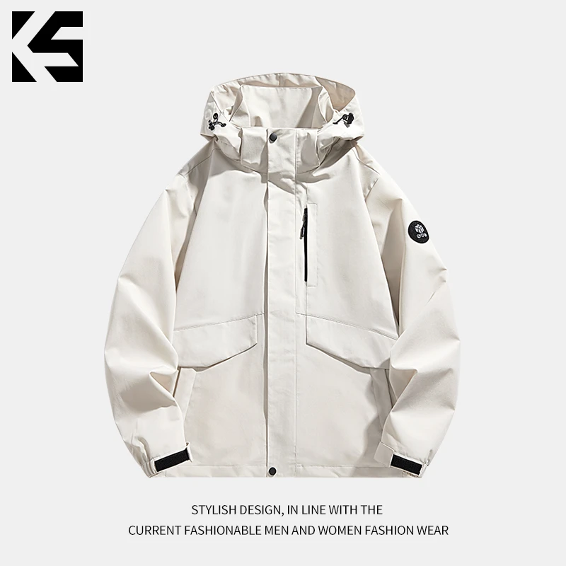 KINGSALUTE防风夹克冲锋衣春季运动风男女款YF2474