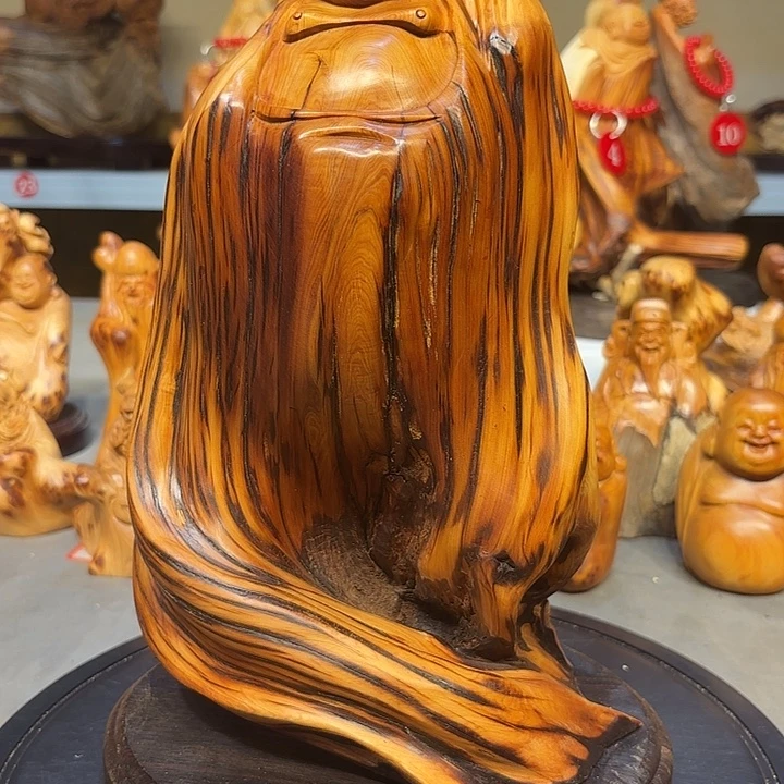 柏木太行崖柏弥勒佛