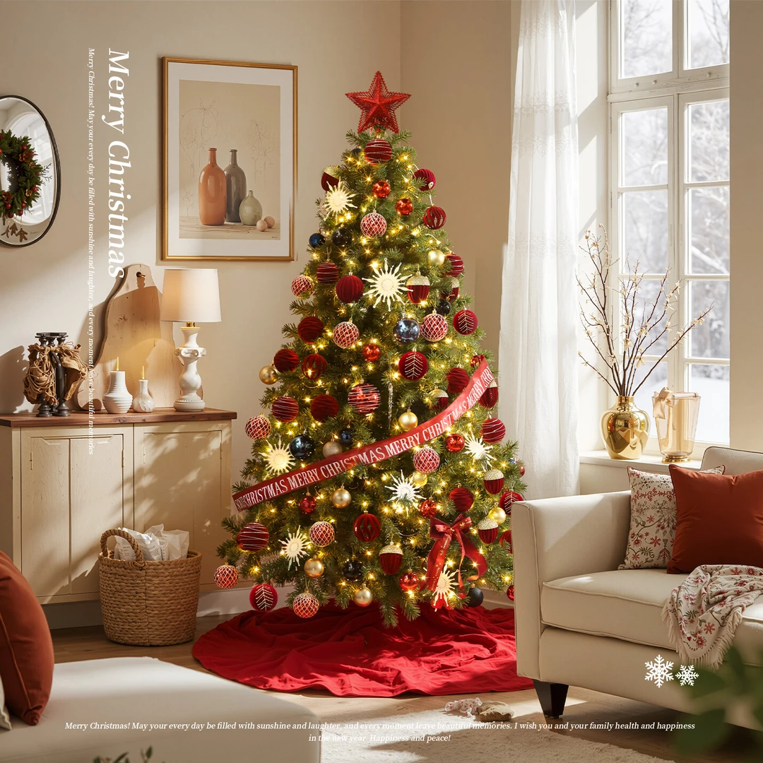圣诞树家用客厅落地大型摆件ins风高级感diy氛围布置圣诞树装饰品