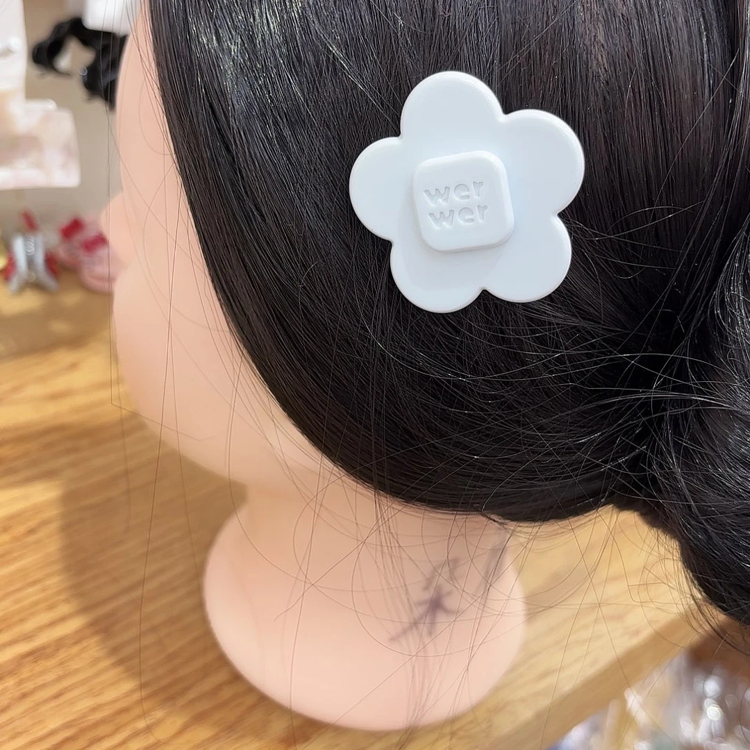 皮质铁合金中号花朵蓝色