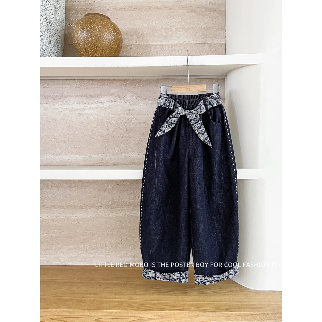 【现现】童装男儿童百搭复古牛仔裤2025春秋新款休闲裤子MMK831197