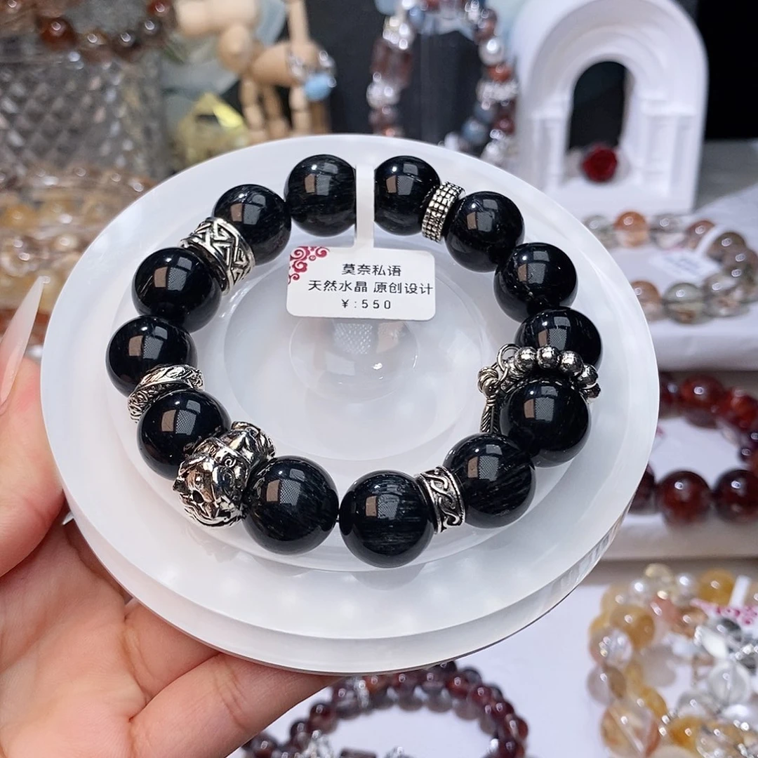 水晶手链未镶嵌浓郁蕾丝黑顺发