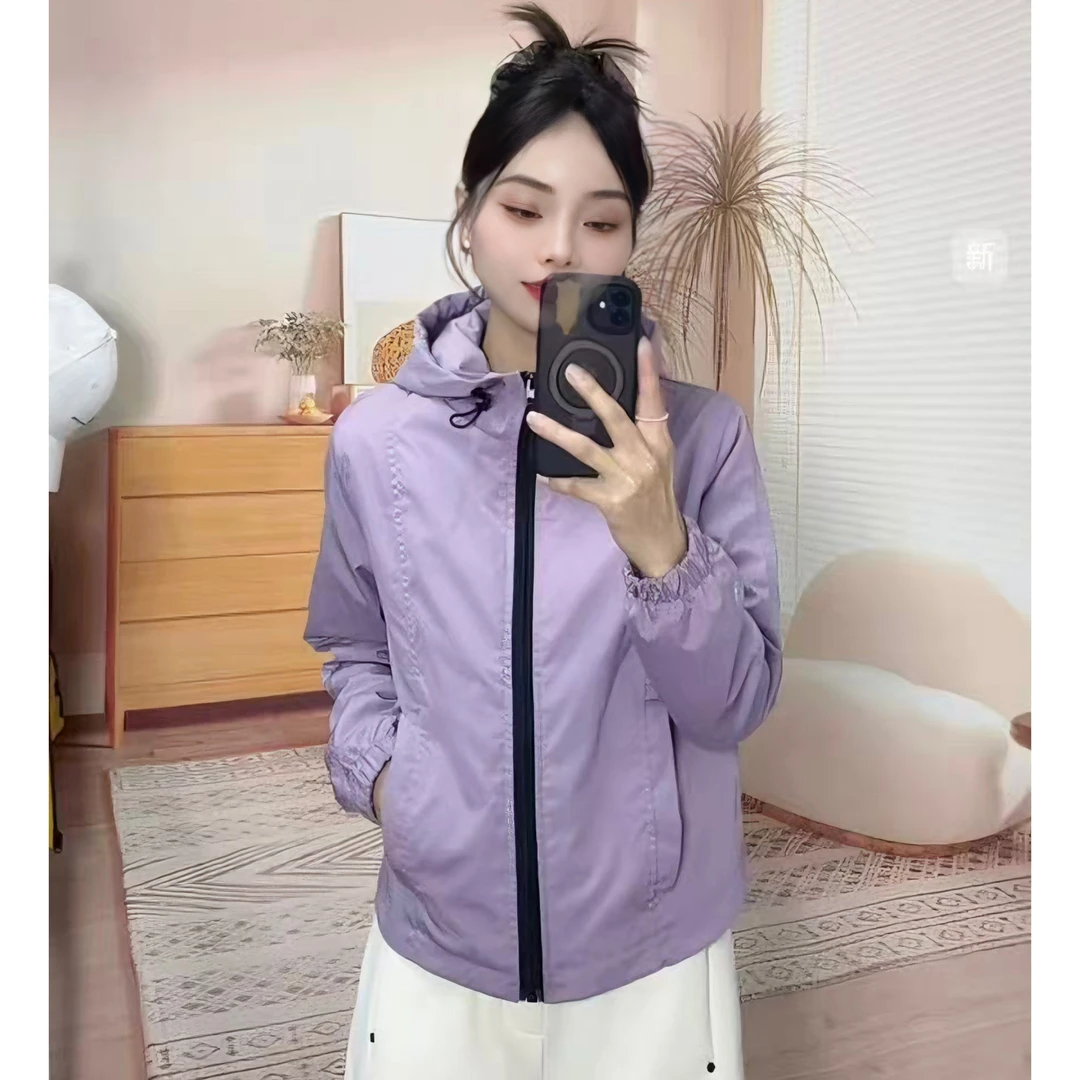 2025秋冬新款时尚防风短款收腰连帽风衣工装冲锋衣韩版休闲外套女