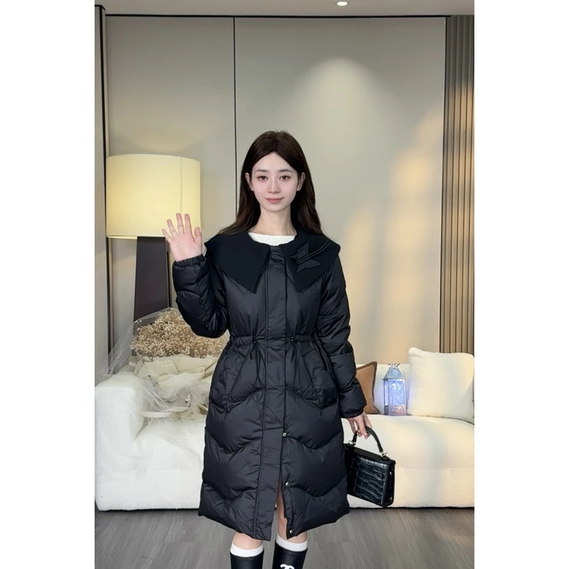 小小羽绒服女冬季中长款翻领新款加厚轻奢小个子外套2226Q