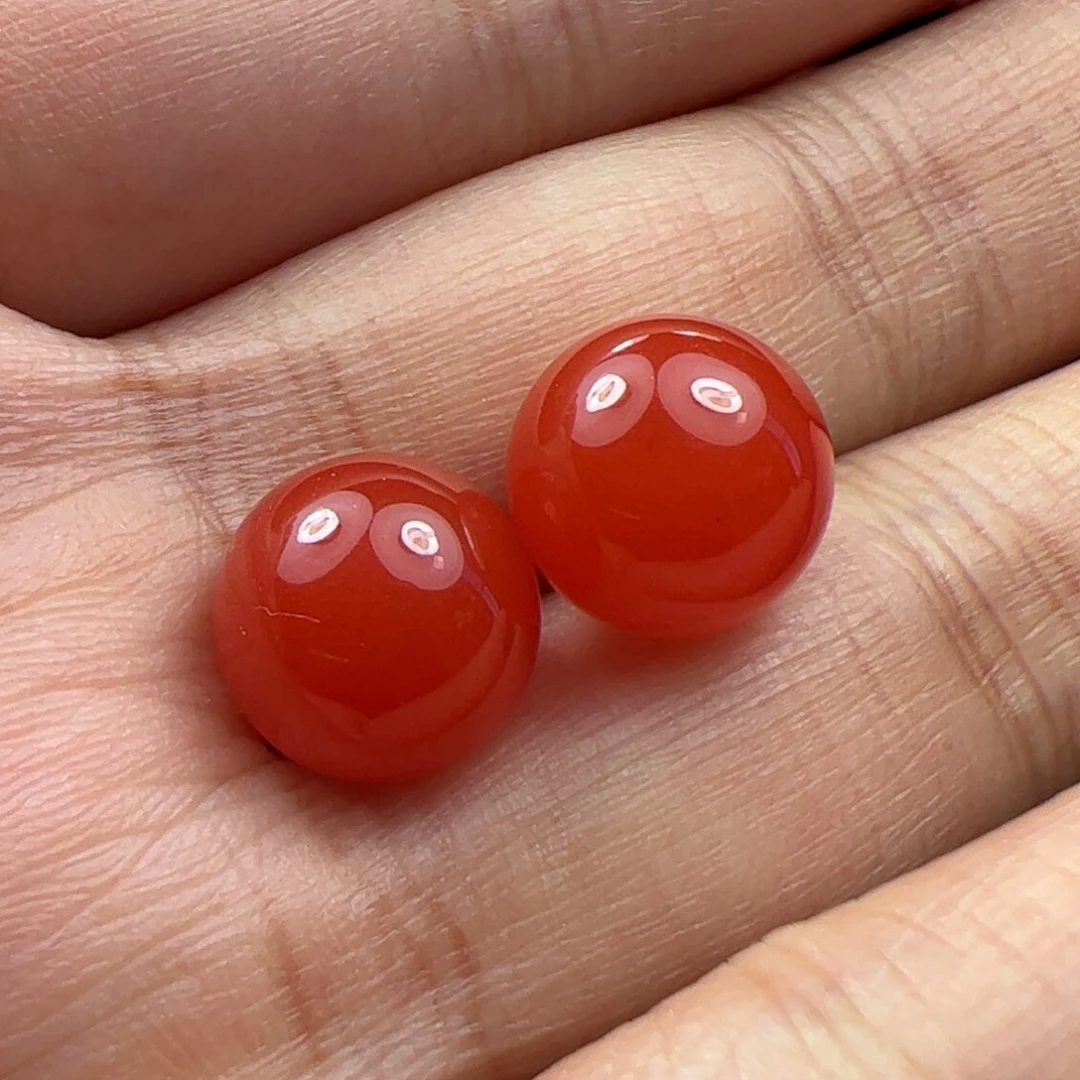未镶嵌10mm对珠南红玛瑙