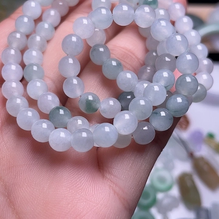 定制翡翠未镶嵌冰项链