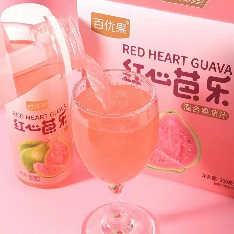 【新疆贝姐】百优果红心芭乐/金银花柚子汁/文旦汁6瓶*300聚会饮料