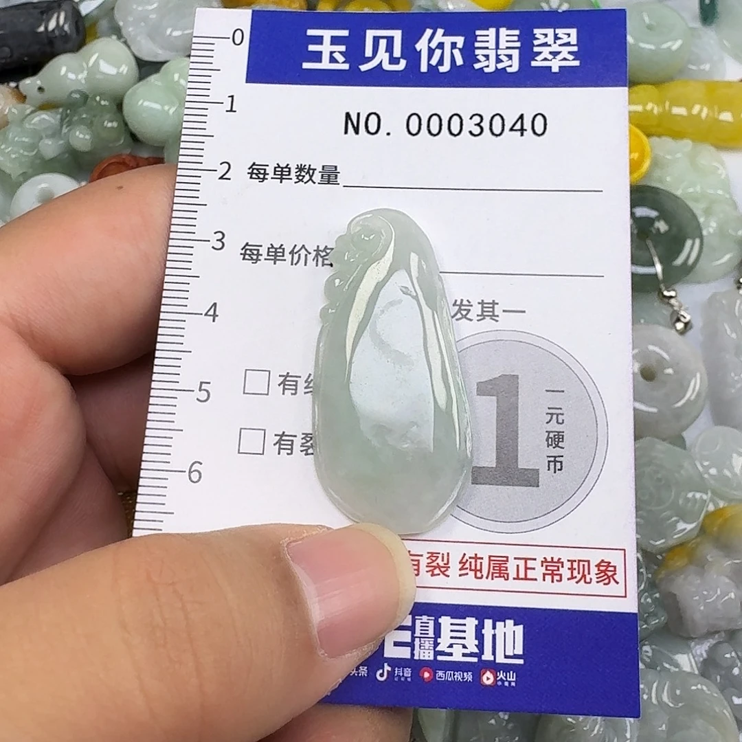 翡翠未镶嵌吊坠(不含链)