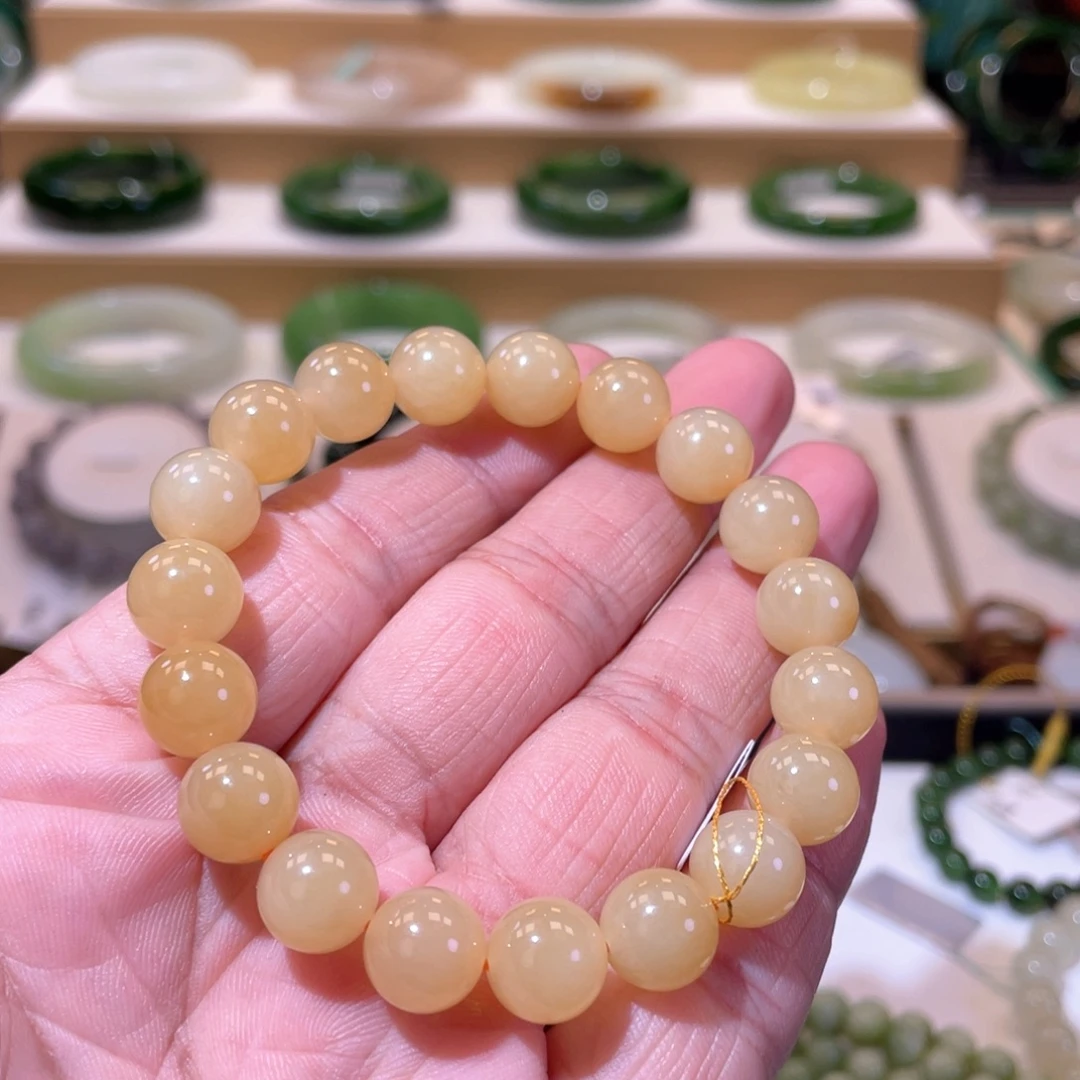 和田玉未镶嵌颈饰高品糖玉手串卡10