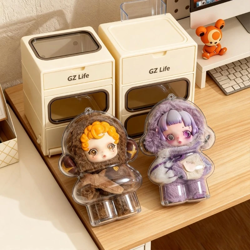 适用于泡泡玛特SKULLPANDA三代防尘保护壳SP不眠剧场娃包保护套