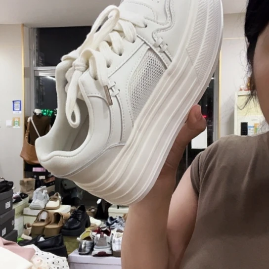 板鞋白色厚底36码7厘米福利