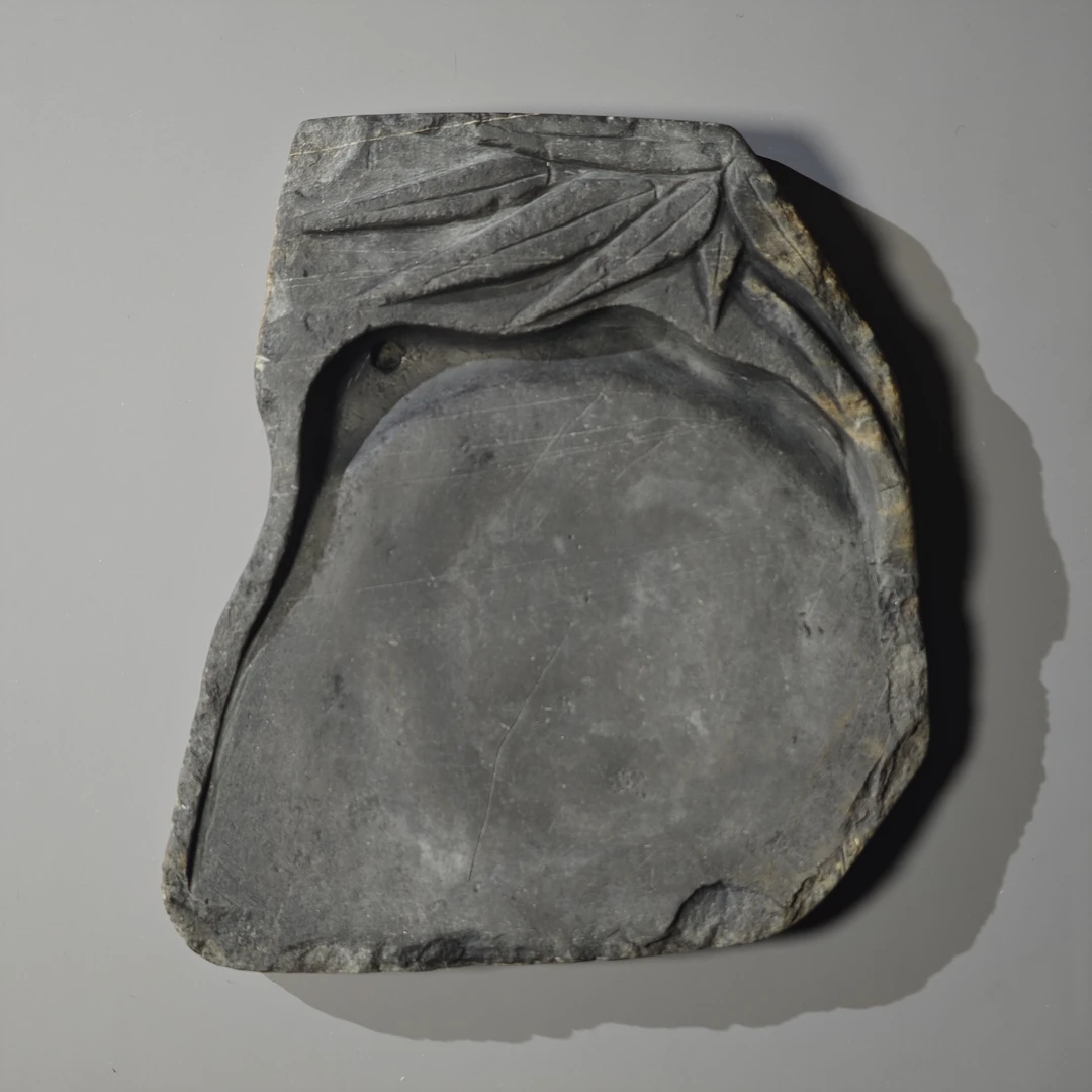 清～民 竹节砚 13.5*11.5*1.8