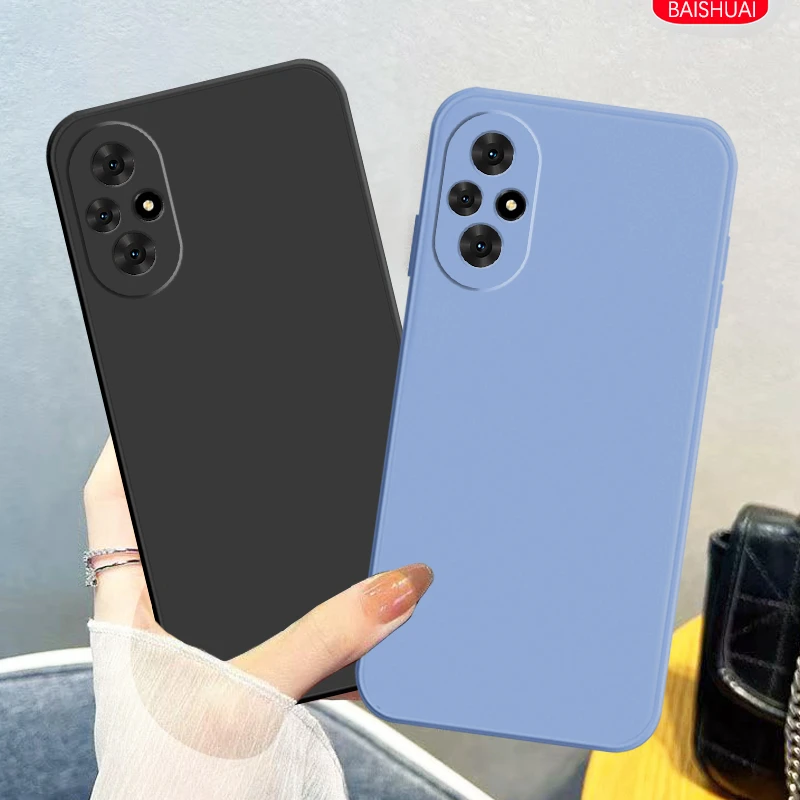 适用荣耀200手机壳ELI-AN00软胶防摔全包防指纹男女Honor200直边