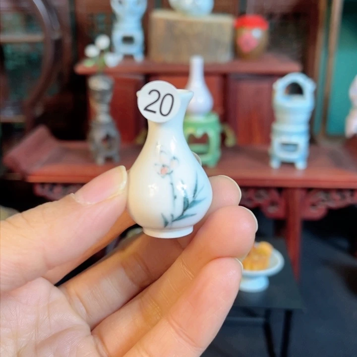 摆件微陶老王迷你花瓶