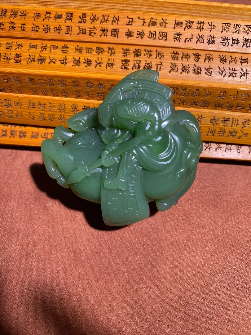 精品碧玉武将挂件