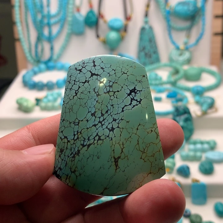 绿松石未镶嵌平安无事牌