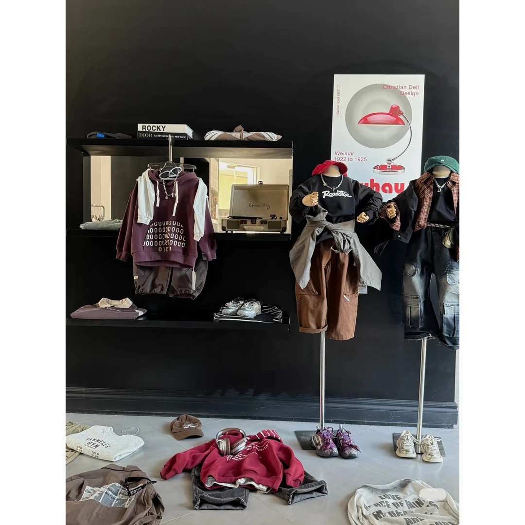 【现货】韩版儿童小恶魔加绒夹棉套装