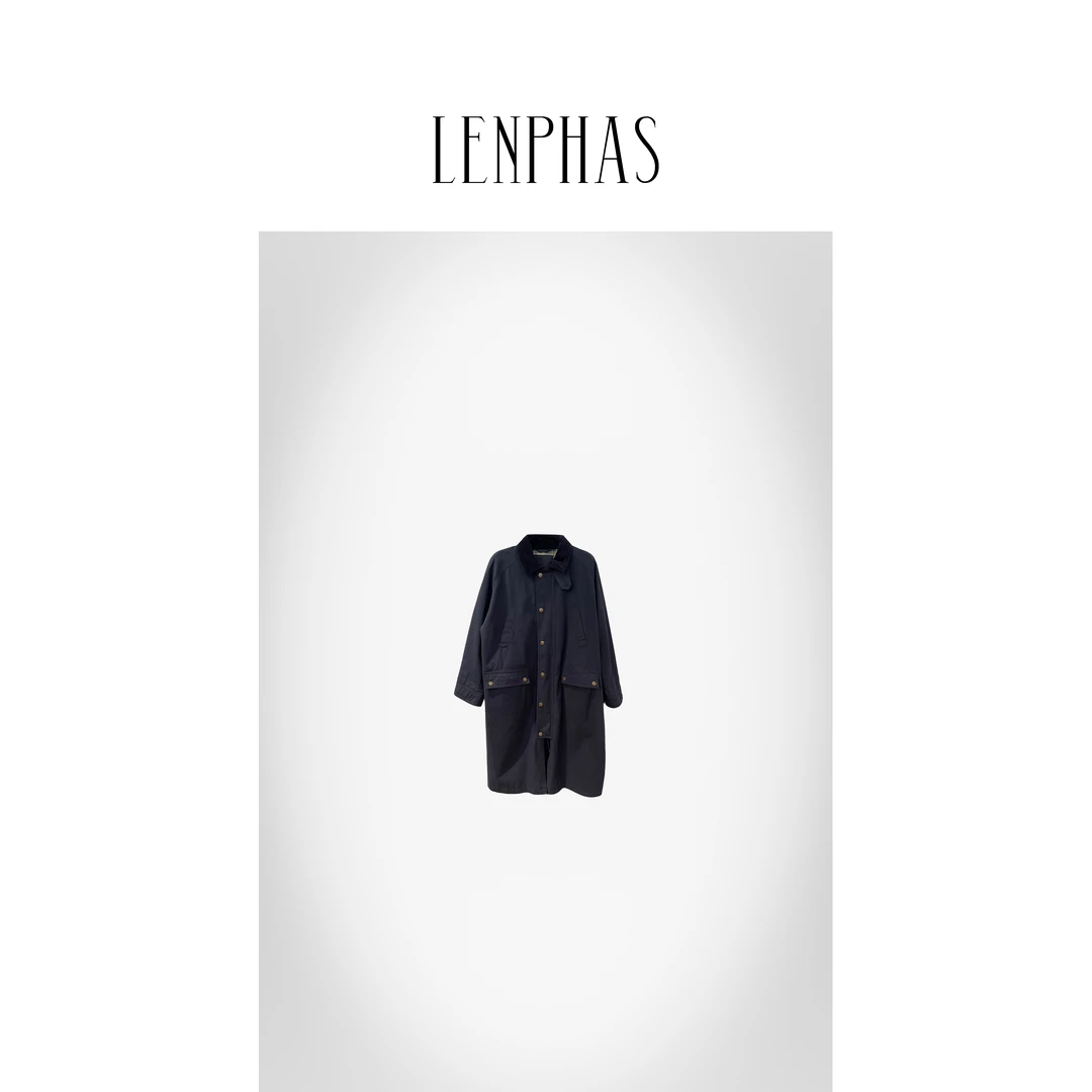 【LENPHAS】翻领中长款工装外套