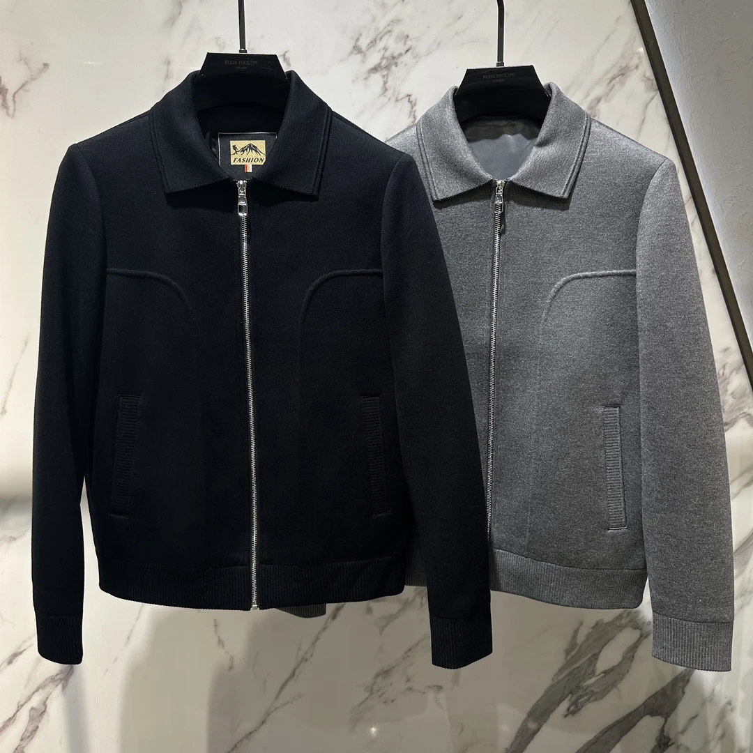 断码秋冬款针织外套男士时尚百搭休闲保暖夹克外套6103