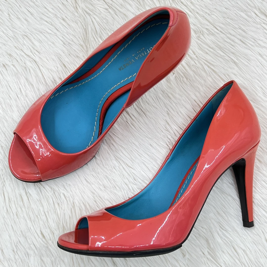 99新 BOTTEGA VENETA/葆蝶家 鱼嘴高跟鞋 36.5码 公价5k c0210