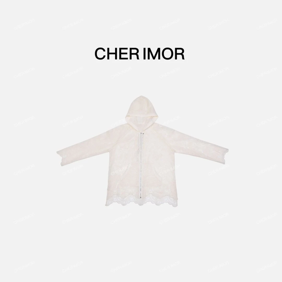 CHER IMOR【花蕾】重工蕾丝水溶花百搭连帽上衣 064 Hi Fortune