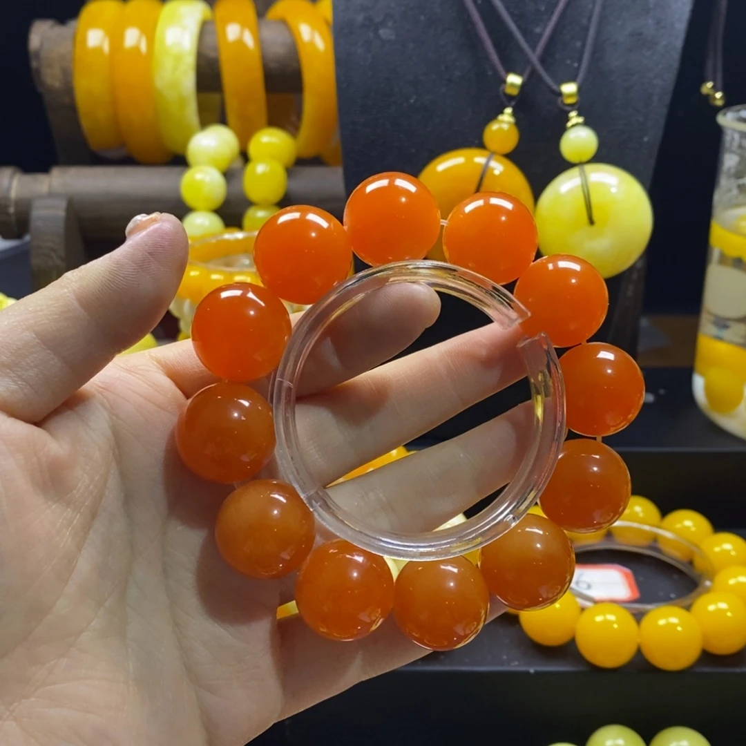 用***7非金属蜜糖红卡20全品手串