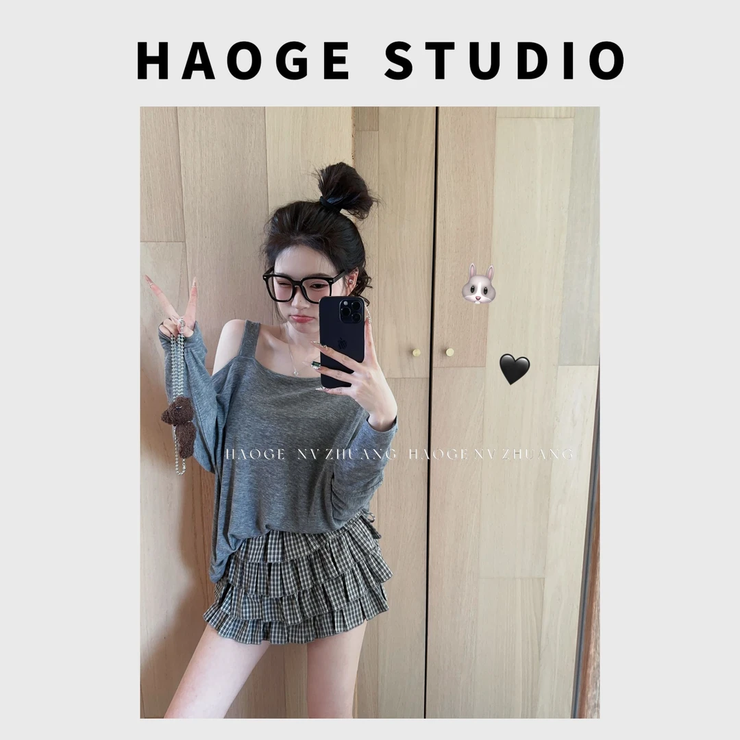 浩哥严选●半身裙预C5BSQ4104A高腰时尚格子设计感显瘦小众版短款