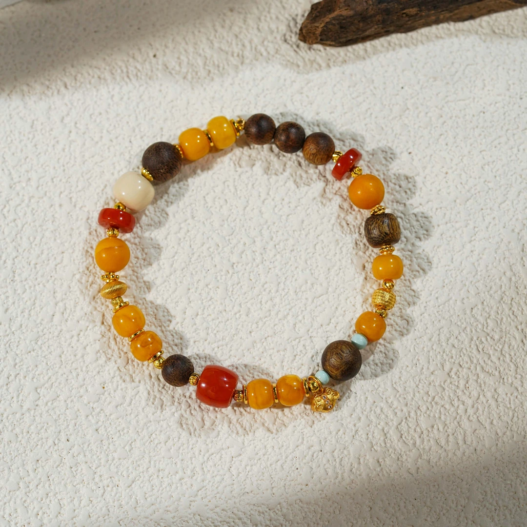 【五福汇聚】沉香手串 （天然珠宝多样性发其一）