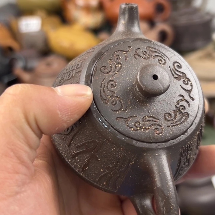 茶壶紫砂壶口炸口