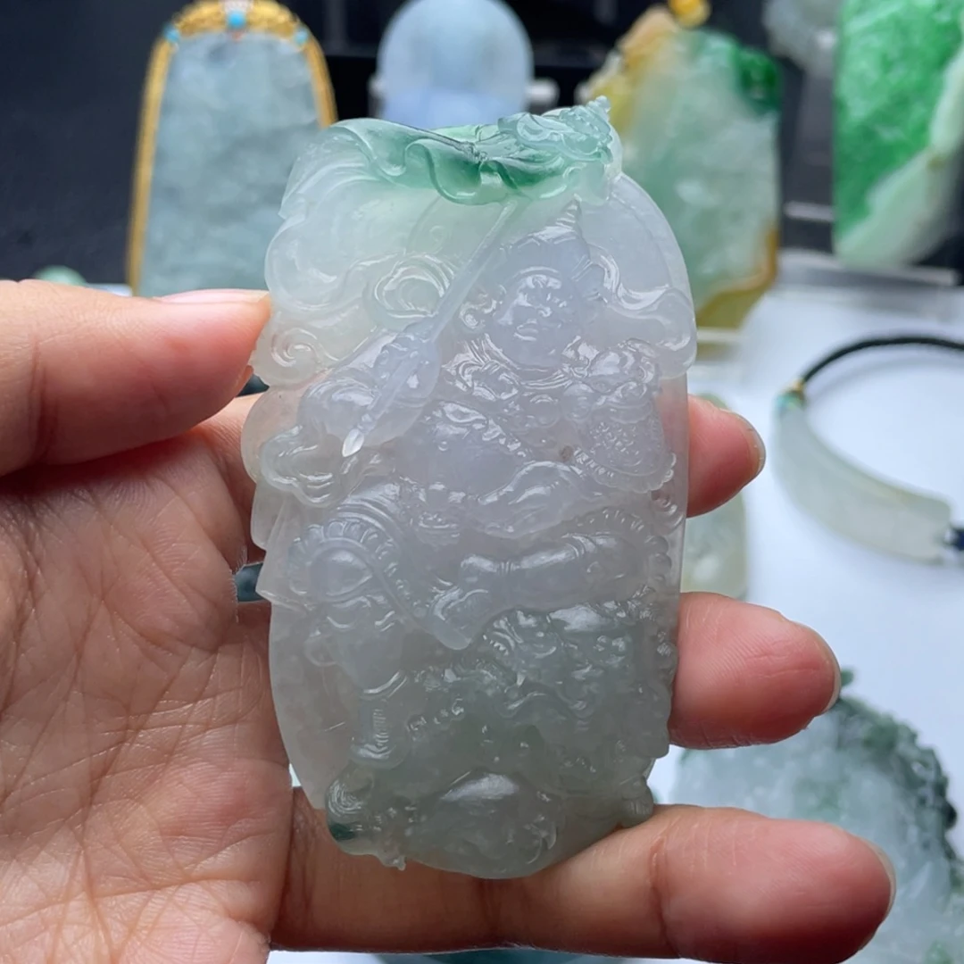 未镶嵌定制翡翠财神