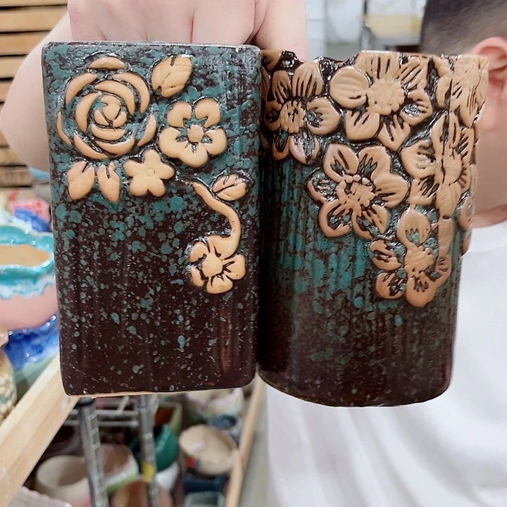 有孔.凑单10元陶瓷花盆发货！