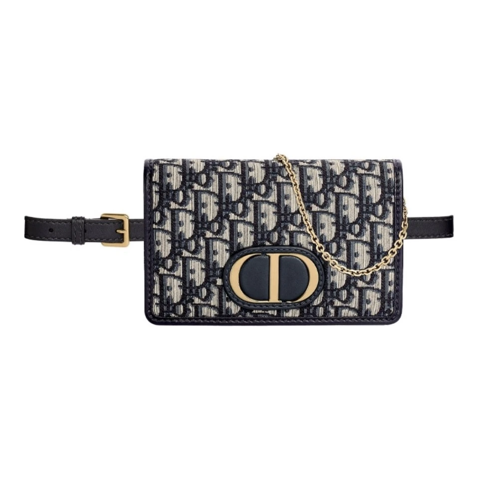 全新未使用 DIOR/迪奥 30Montaigne老花满印二合一手拿斜挎腰包