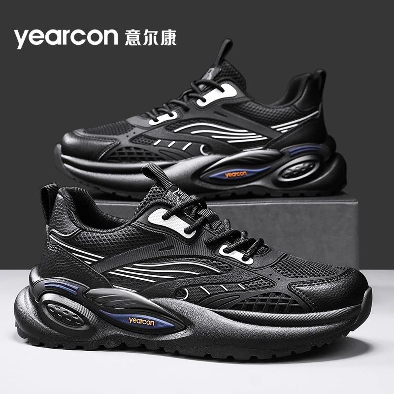 YEARCON/意尔康男鞋夏季运动风透气软底增高男士和休闲时尚百搭鞋