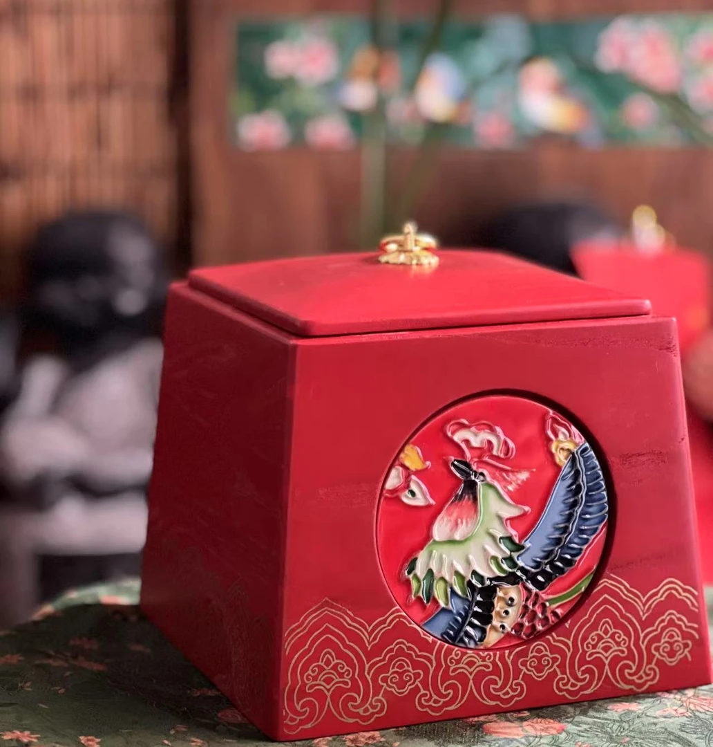 【粤薇】红袖添香--收纳盒高档手工陶瓷结婚送礼网红家居装饰品创意