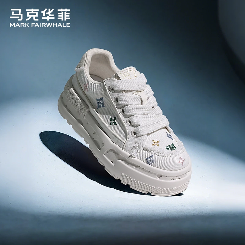 马克华菲男鞋夏季透气爆款男士休闲增高板鞋厚底潮流百搭板鞋男款