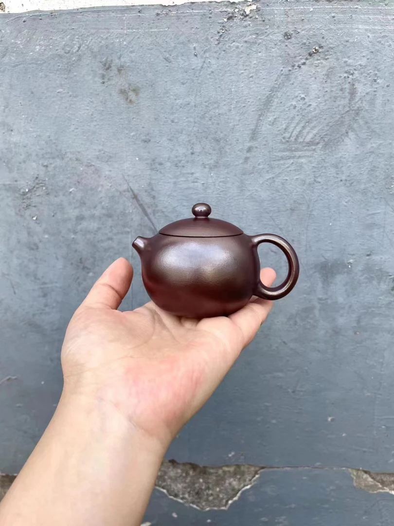 拍前联系客服 茄皮紫泥全手工小容量100cc西施壶茶具