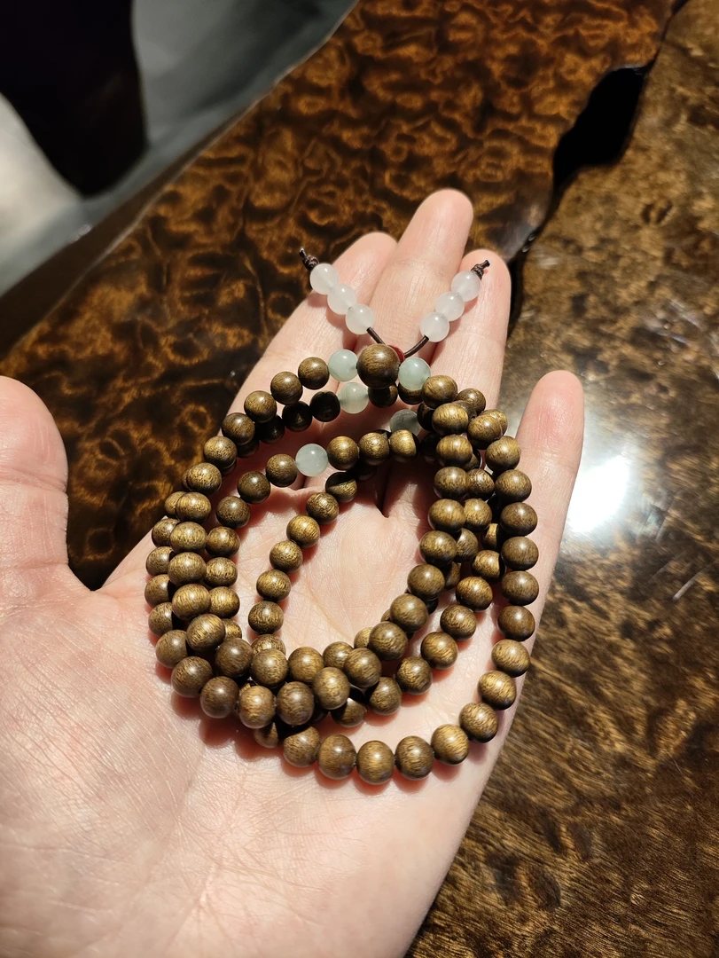 金丝楠阴沉木108颗手串