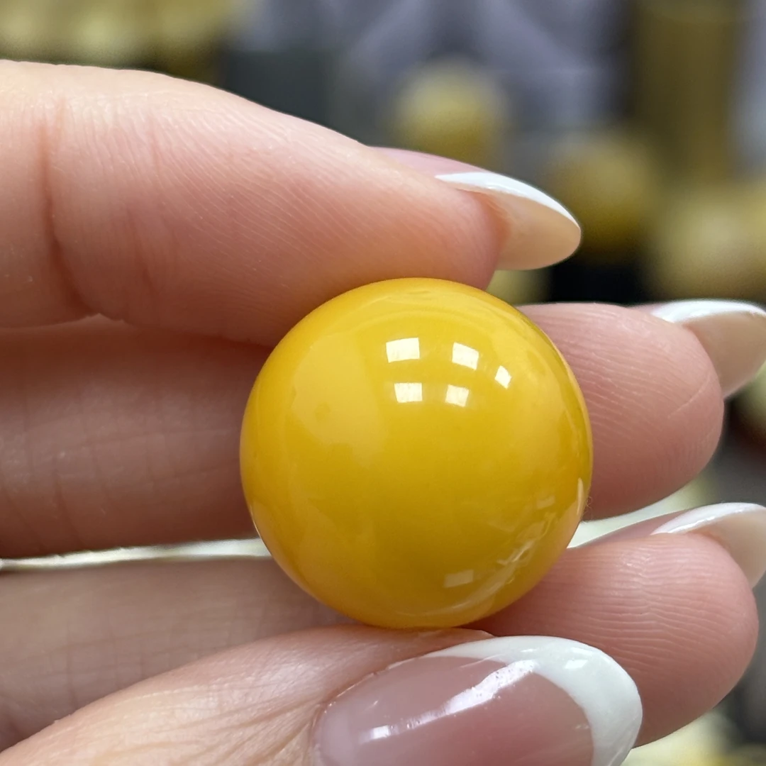 17.5mm瑕疵· 小妖珠宝天然原矿琥珀蜜蜡