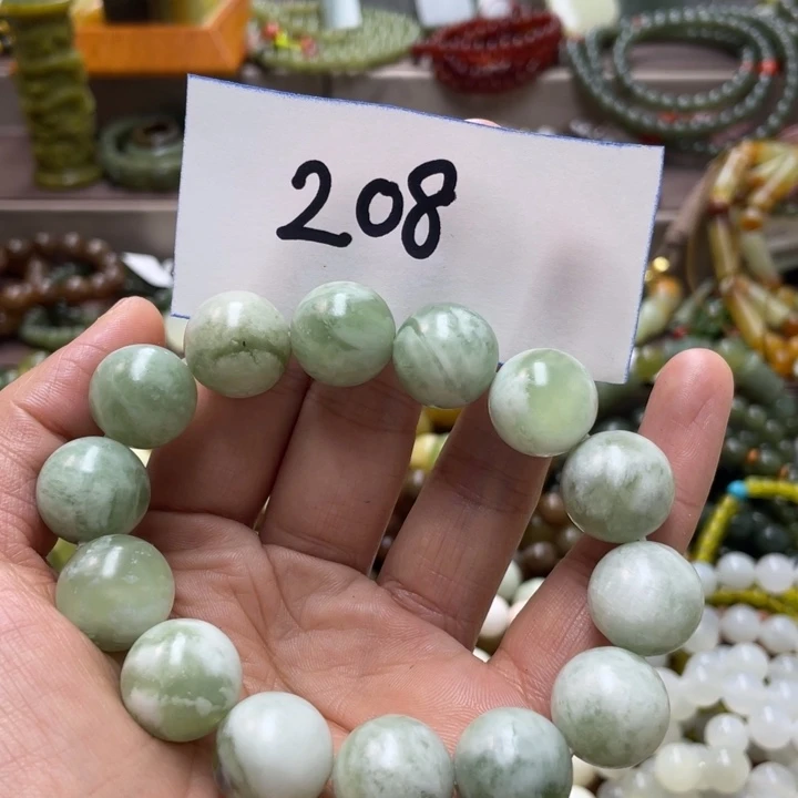 未镶嵌蛇纹石玉手链